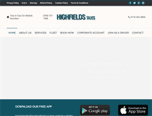 Tablet Screenshot of highfieldstaxis.co.uk